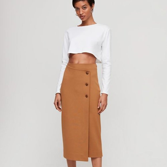 Aritzia Dresses & Skirts - Aritzia Babaton Button-Up Billy Midi Skirt